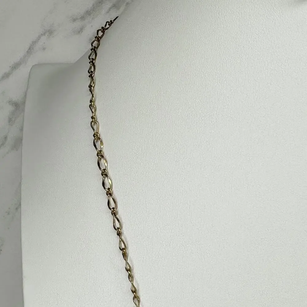 J.Crew Rhinestone Black Bead Pendant Gold Necklace ✨
